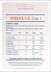4-Week Low Carb Workout Plan